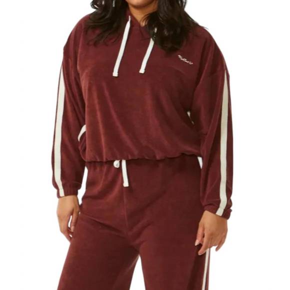 NEW RIP CURL revival terry hoodie in red - Picture 1 of 4
